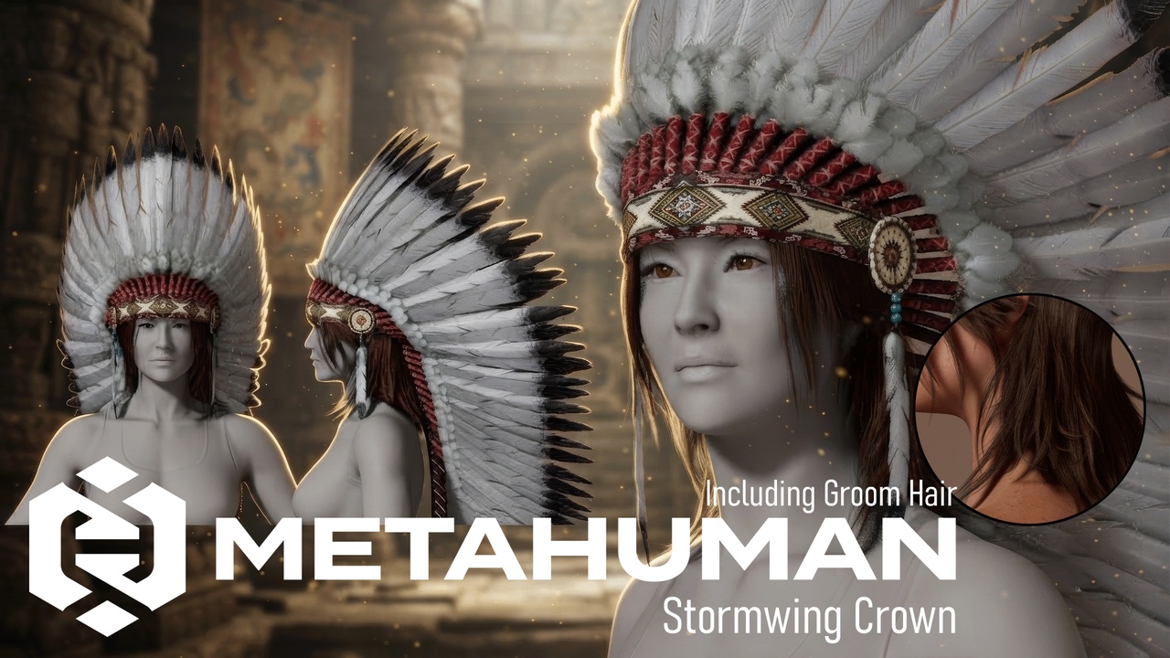 Media 1 for listing MHC: Stormwing Crown | Metahuman Outfit