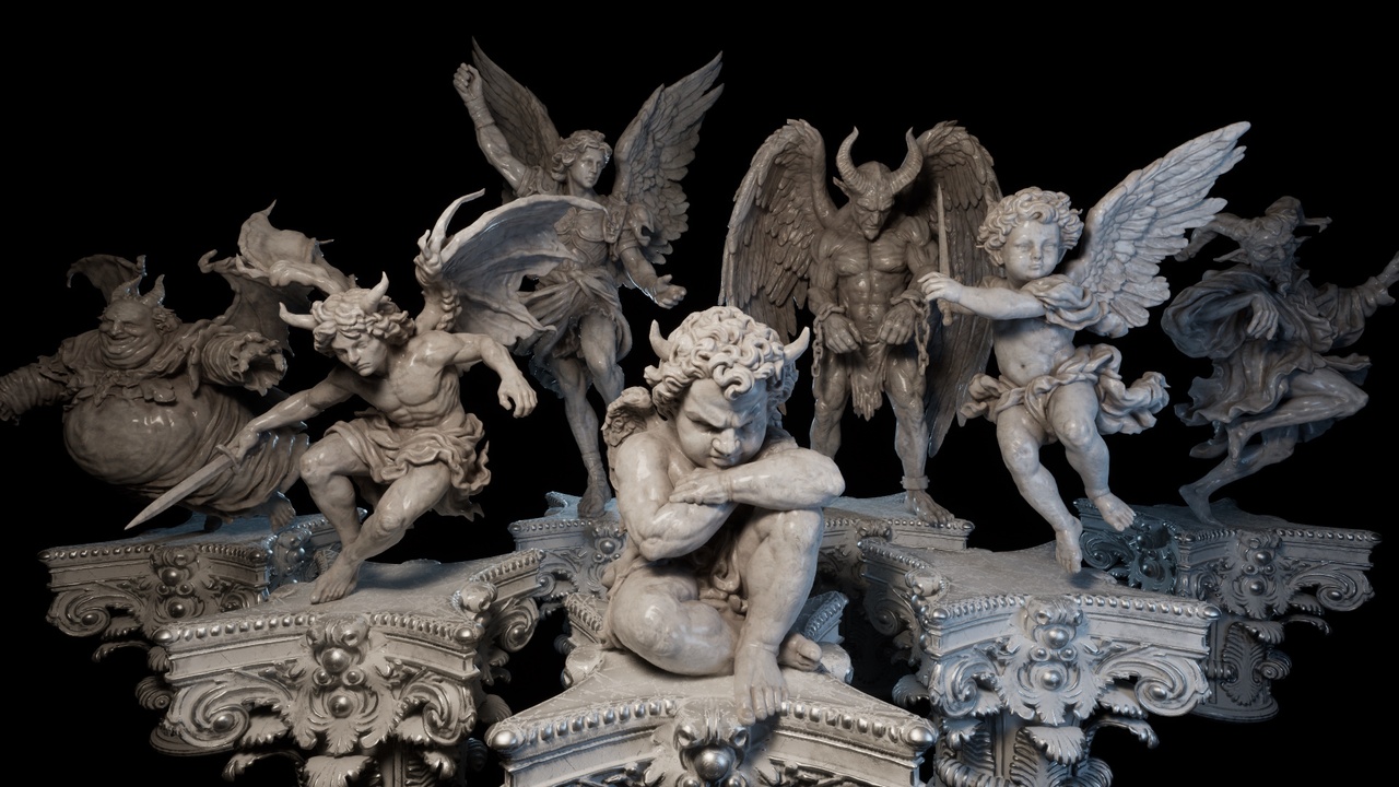 Media 1 for listing Angels & Demons Statues Pack