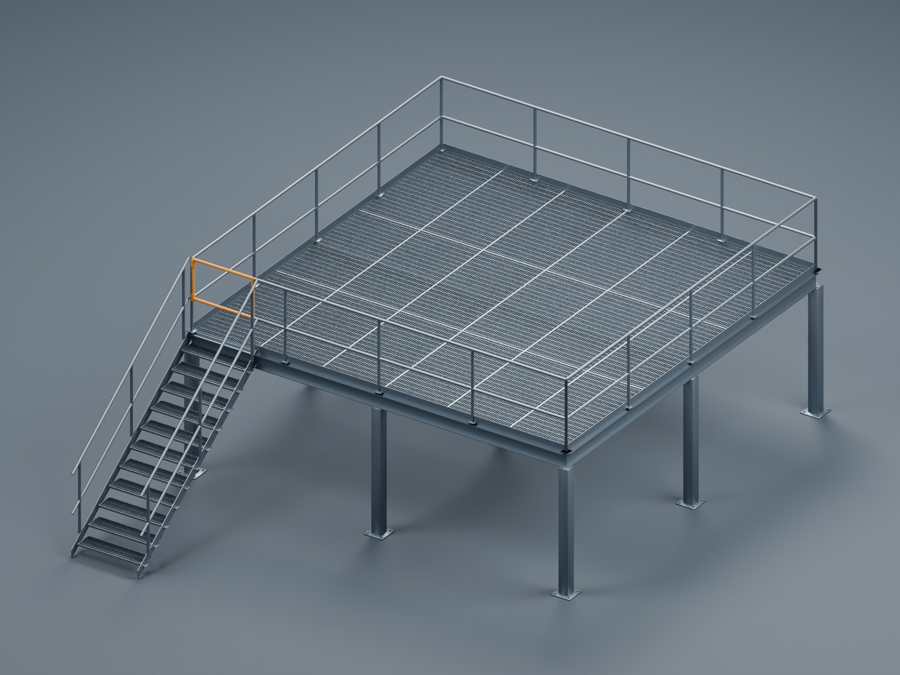 Media 1 for listing Modular Industrial Stairs, Catwalks, Guardrails and Caged Ladder
