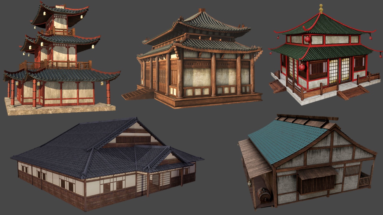 Asian Japanese Traditional Building Collection | Fab