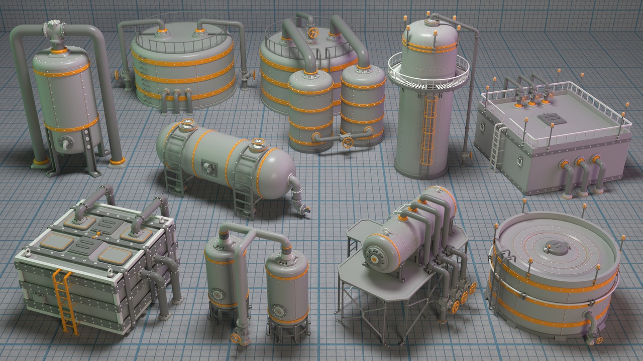 Industrial Tanks - part - 3 - 10 pieces 제품 등록을 위한 미디어 1개