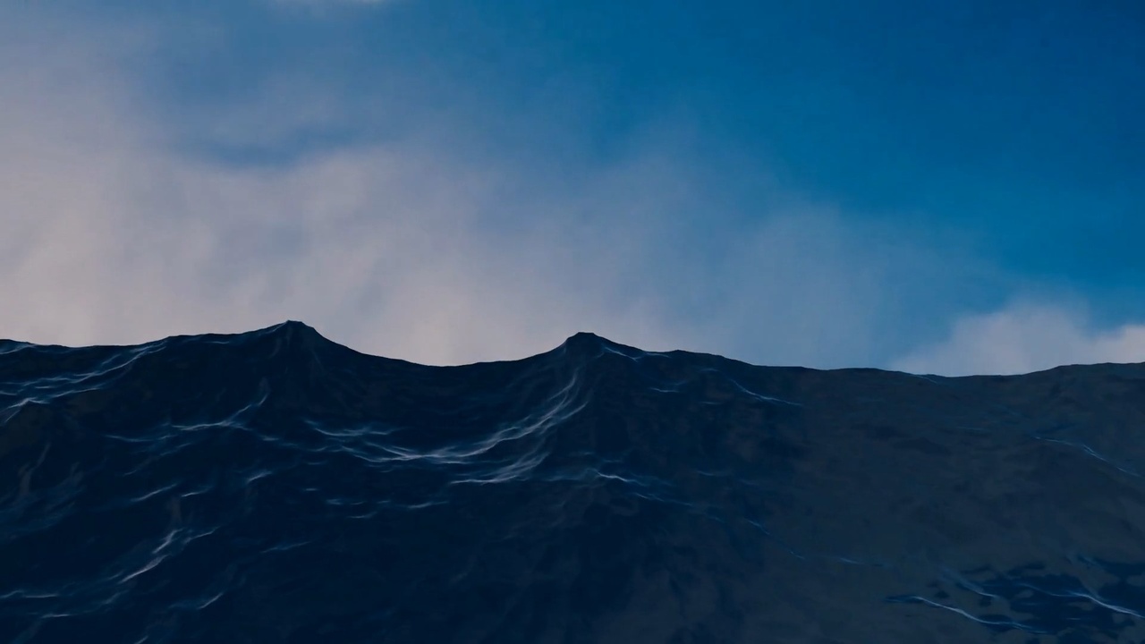 Media 1 for listing Realistic Dark Ocean Waves – High Quality 3D Ocean Model