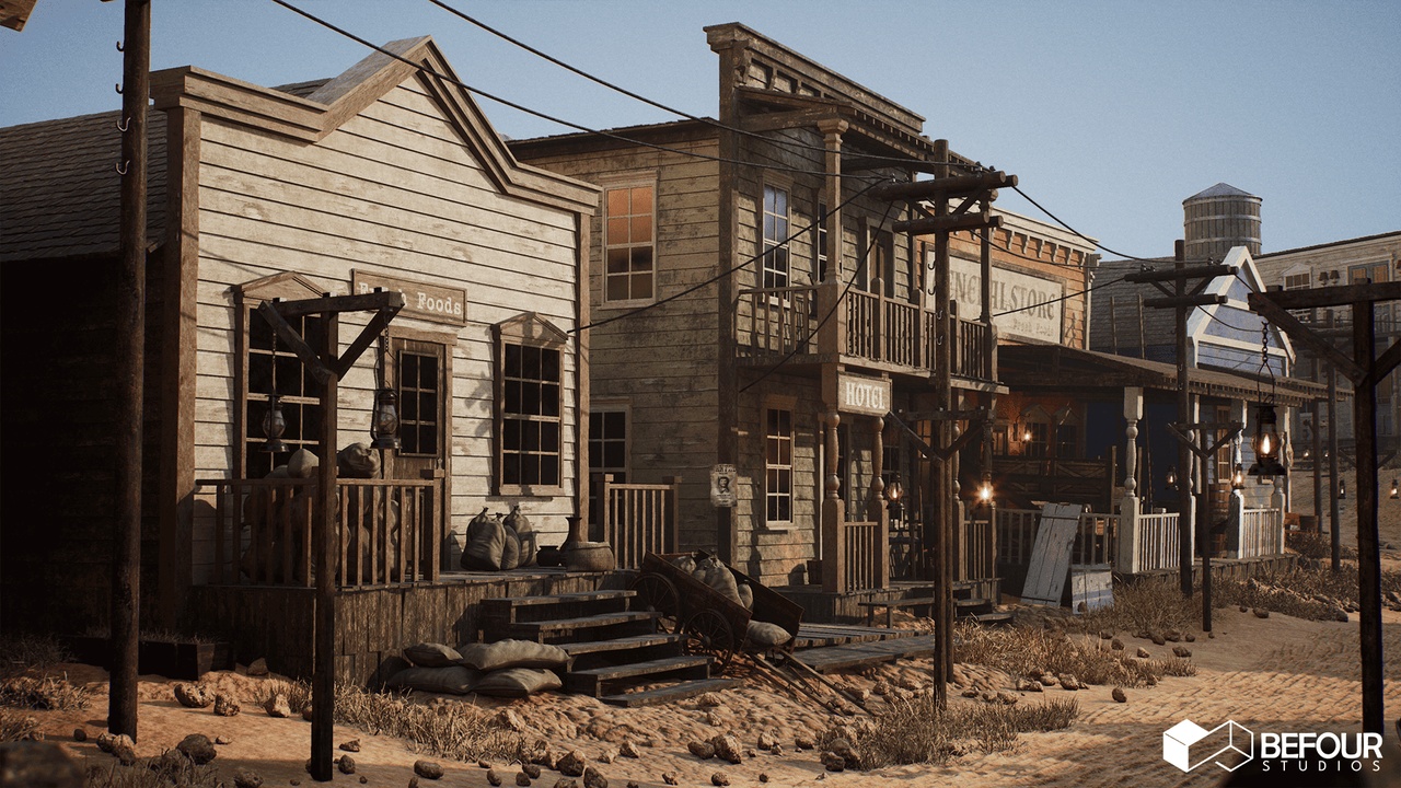 Media 1 for listing Western Desert Town w/ Construction Tool