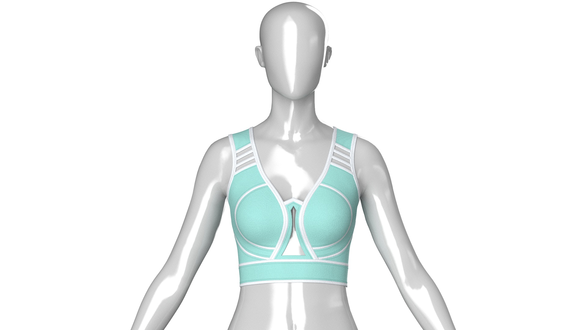 Media 1 for listing Girls Bralette Top With Keyhole Cutout | High Poly