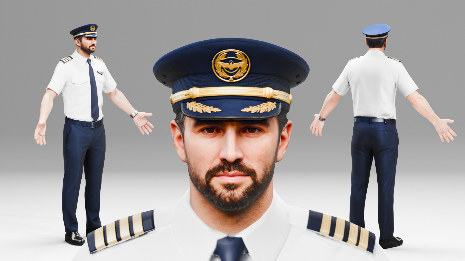 Airline Pilot Captain - Rigged | Fab