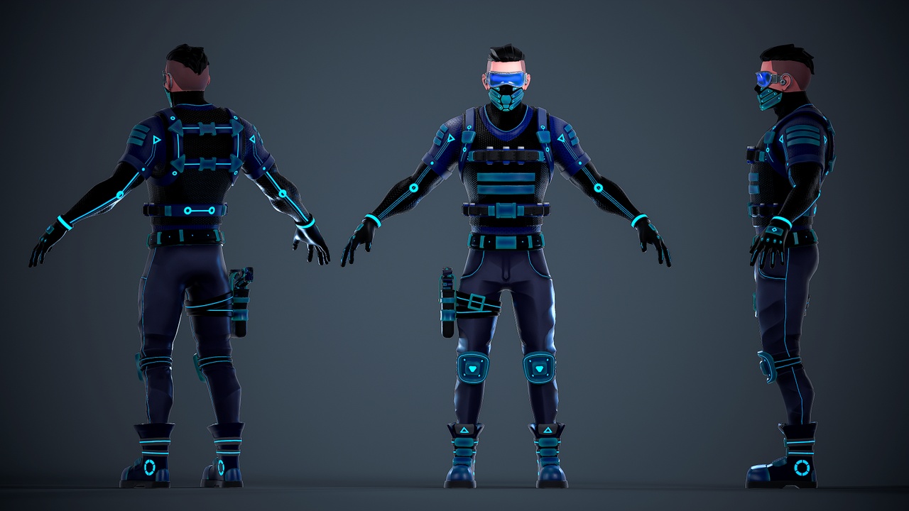 SCI-FI Soldier - Stylized Character 제품 등록을 위한 미디어 1개