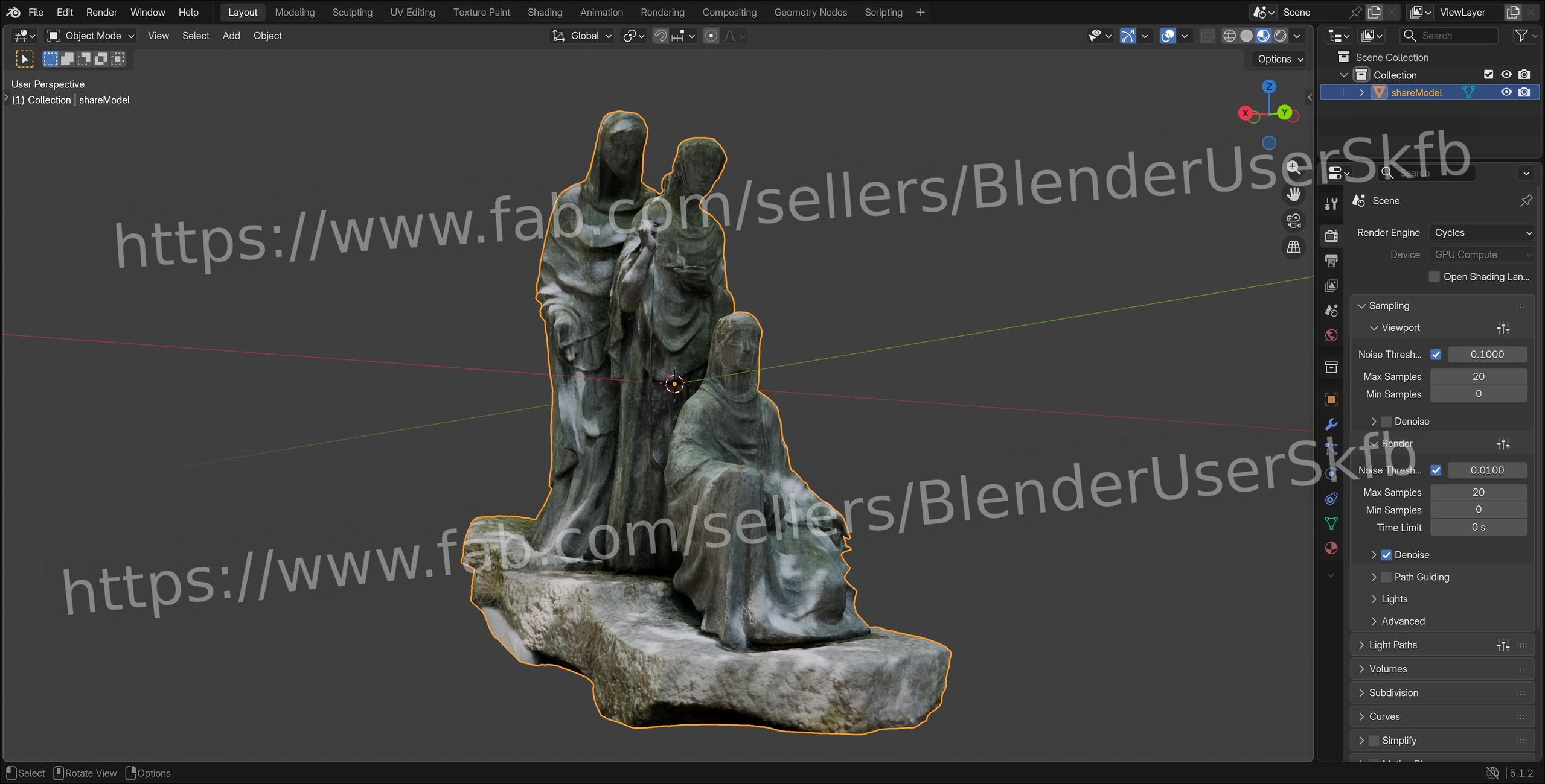 Media 1 for listing Three Fates Fountain