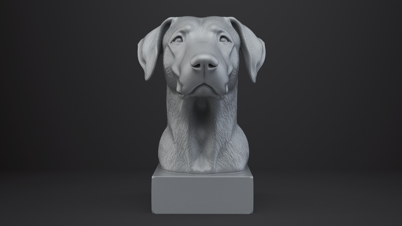 Media 1 for listing Rajapalayam Dog Bust
