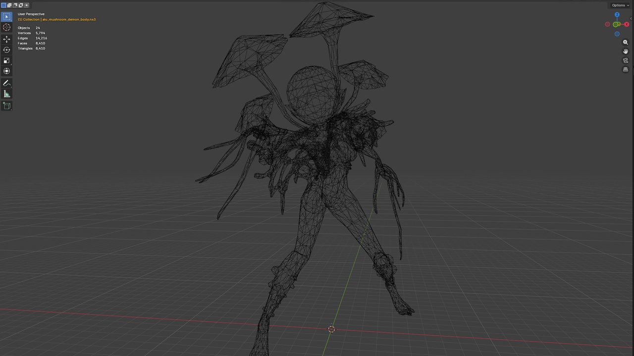 Media 1 for listing Mushroom Demon Fungal Humanoid Creature Animated GameReady