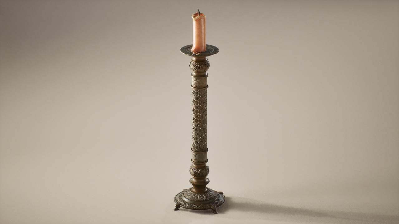 Media 1 for listing Candle Stand - PBR Game Ready