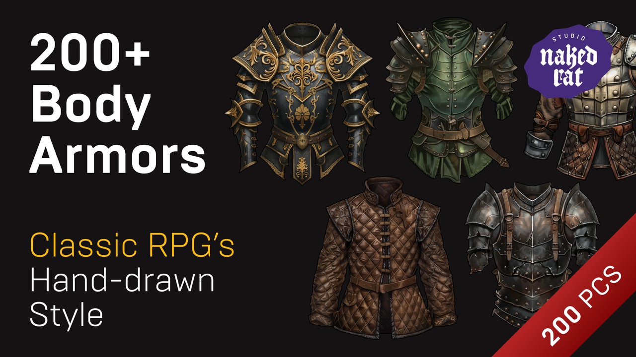 Media 1 for listing Body Armors 2D Icons Assets Pack