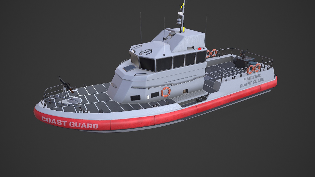 Media 1 for listing Coast Guard Patrol Boat Low-poly PBR