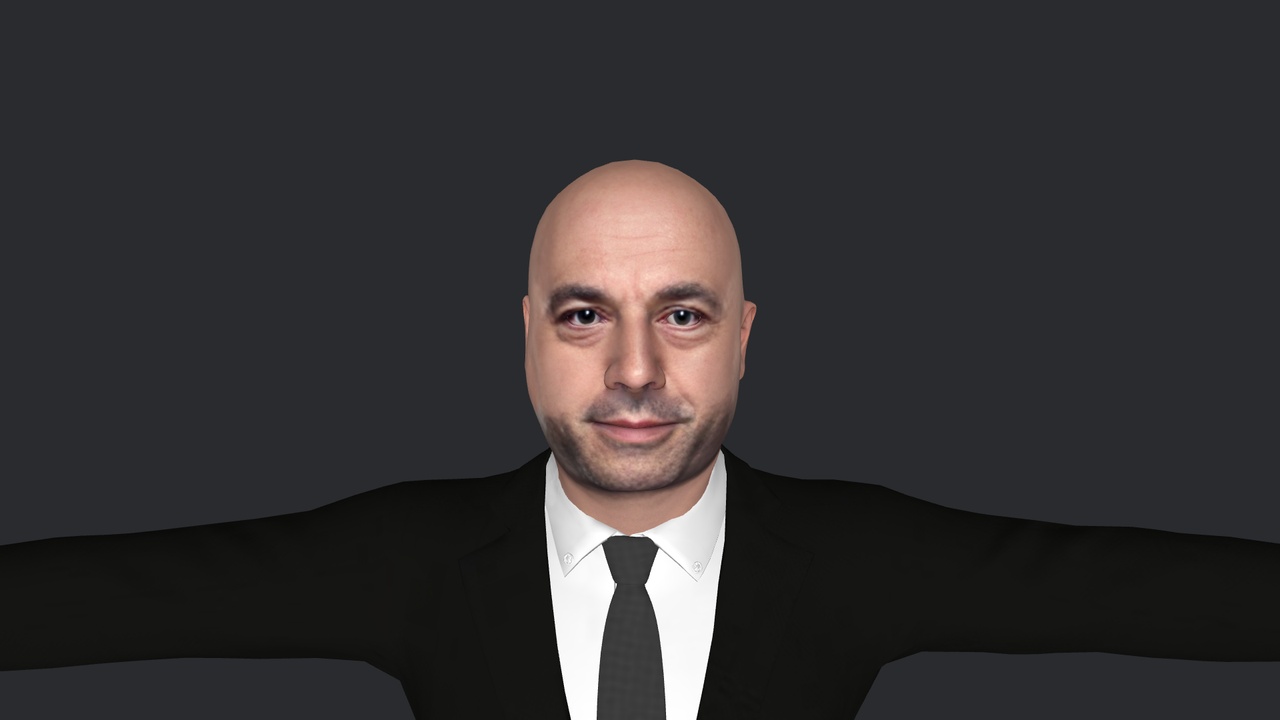Media 1 for listing Joe Rogan Hyper Realistic Full Body Fully Rigged 3D Character