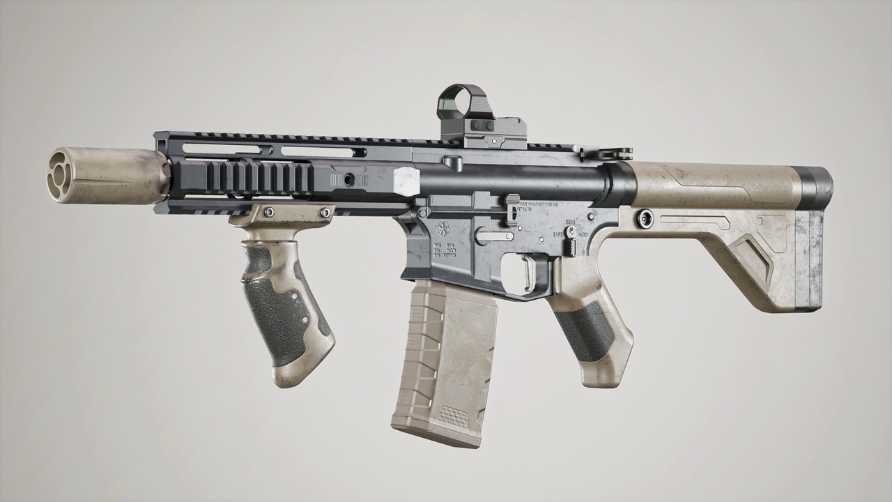 Media 1 for listing Modern Assault Rifle With Hand Animations