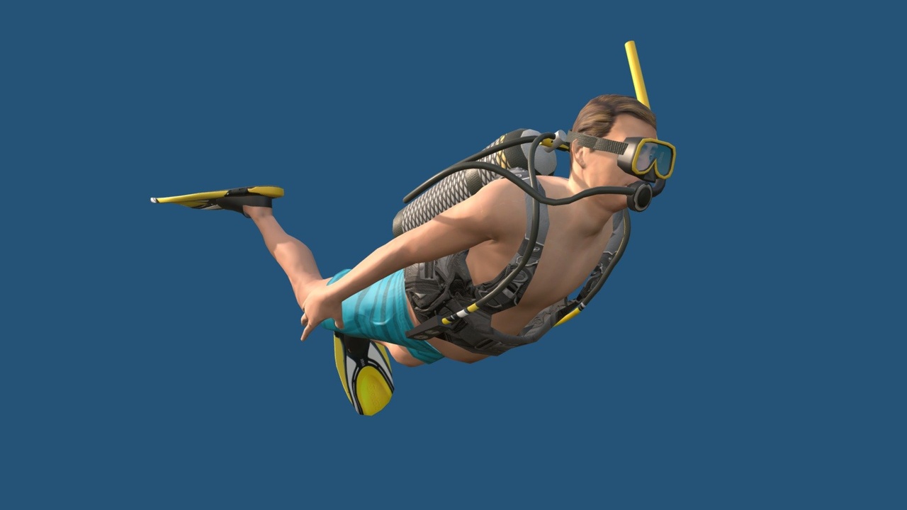 Media 1 for listing Swimming Male Scuba Diver Chuck