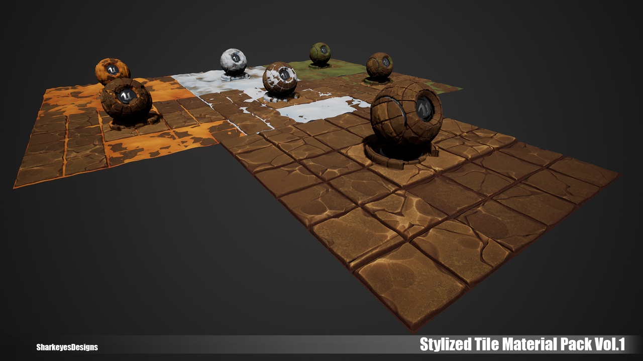 Media 1 for listing Stylized Tile Material Pack Vol.1