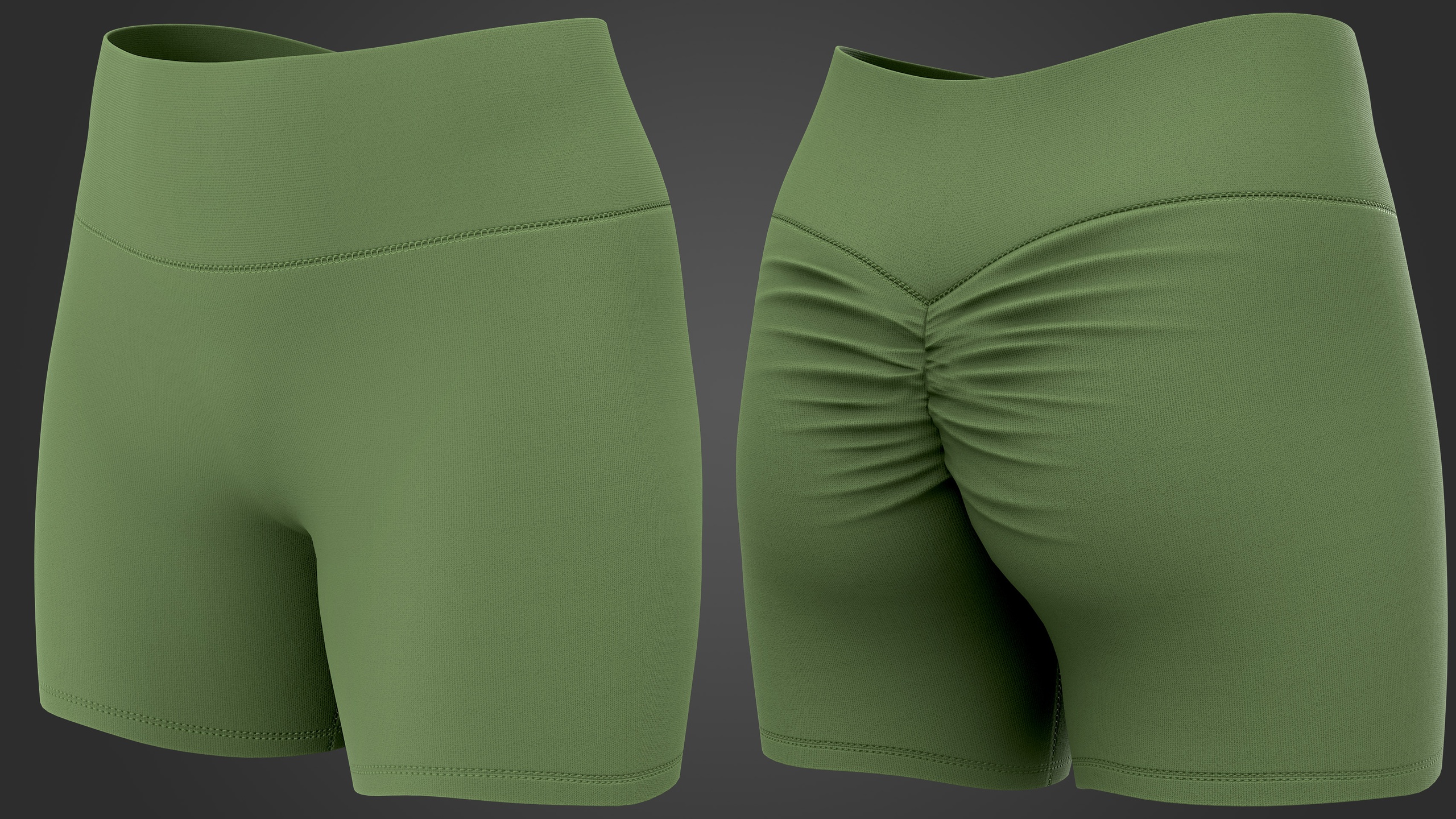 Media 1 for listing High Waisted Fitness Shorts