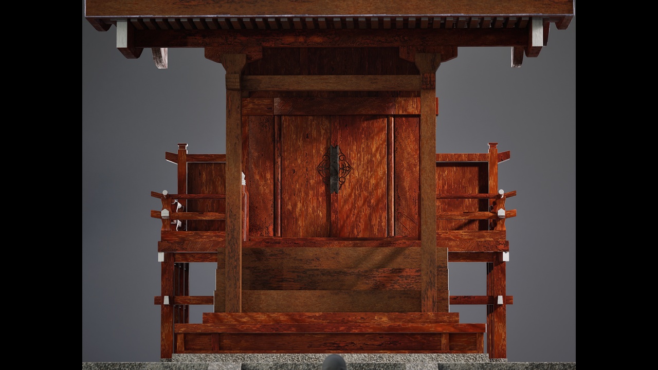 Media 1 for listing Optimized Japanese Shinto Shrine - Game Ready Low Poly PBR (Trimsheet/Tileable)