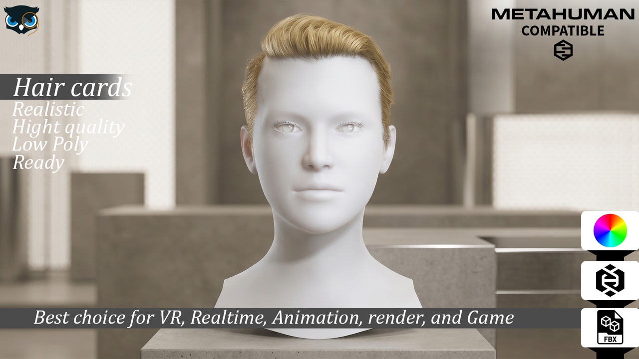 Media 1 for listing Classic Side Part Male Hair Cards Real Time