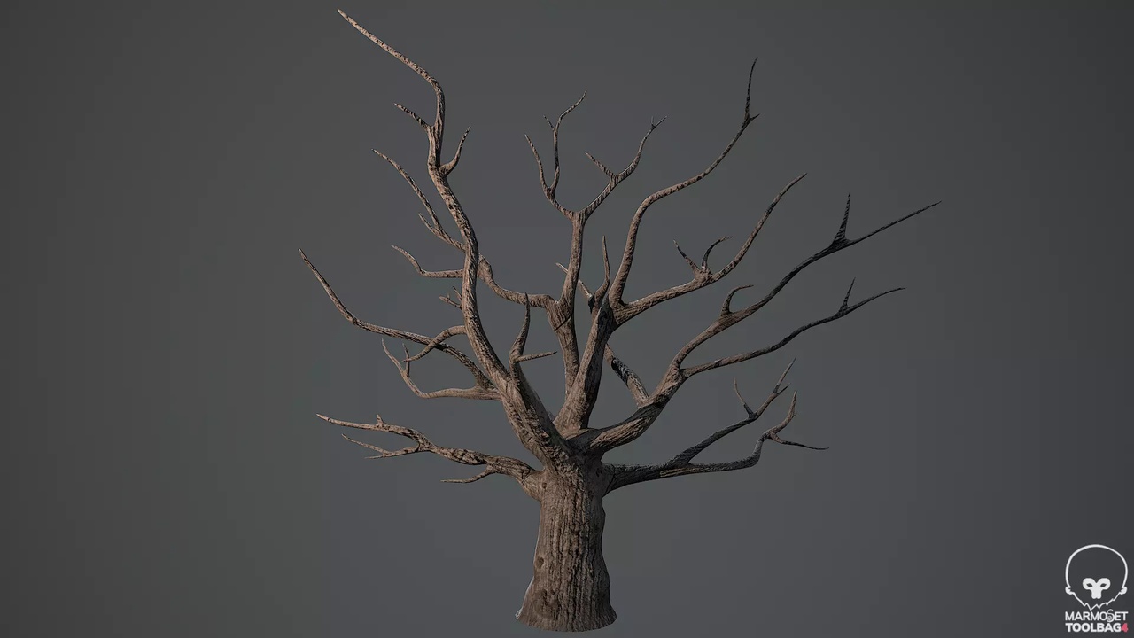 Media 1 for listing Animated Old Tree 3D Model (Low-Poly PBR)
