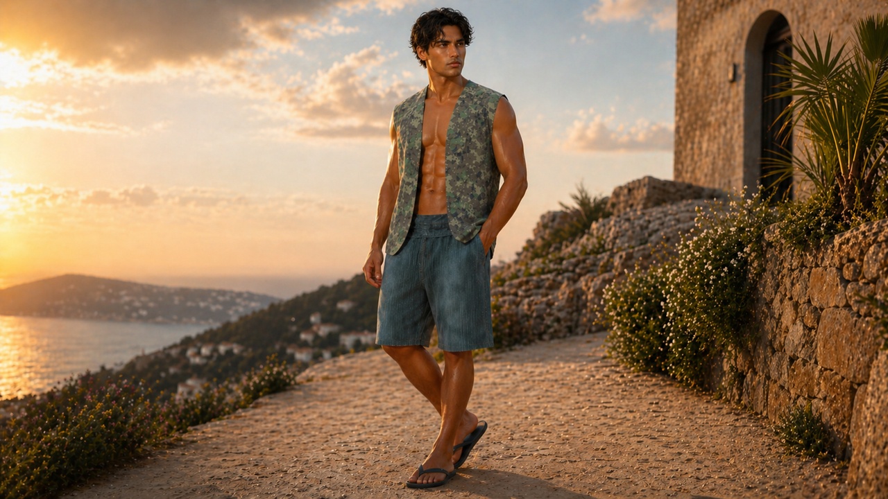 Media 1 for listing Casual Summer Streetwear Outfit for MetaHuman (Vest + Shorts)