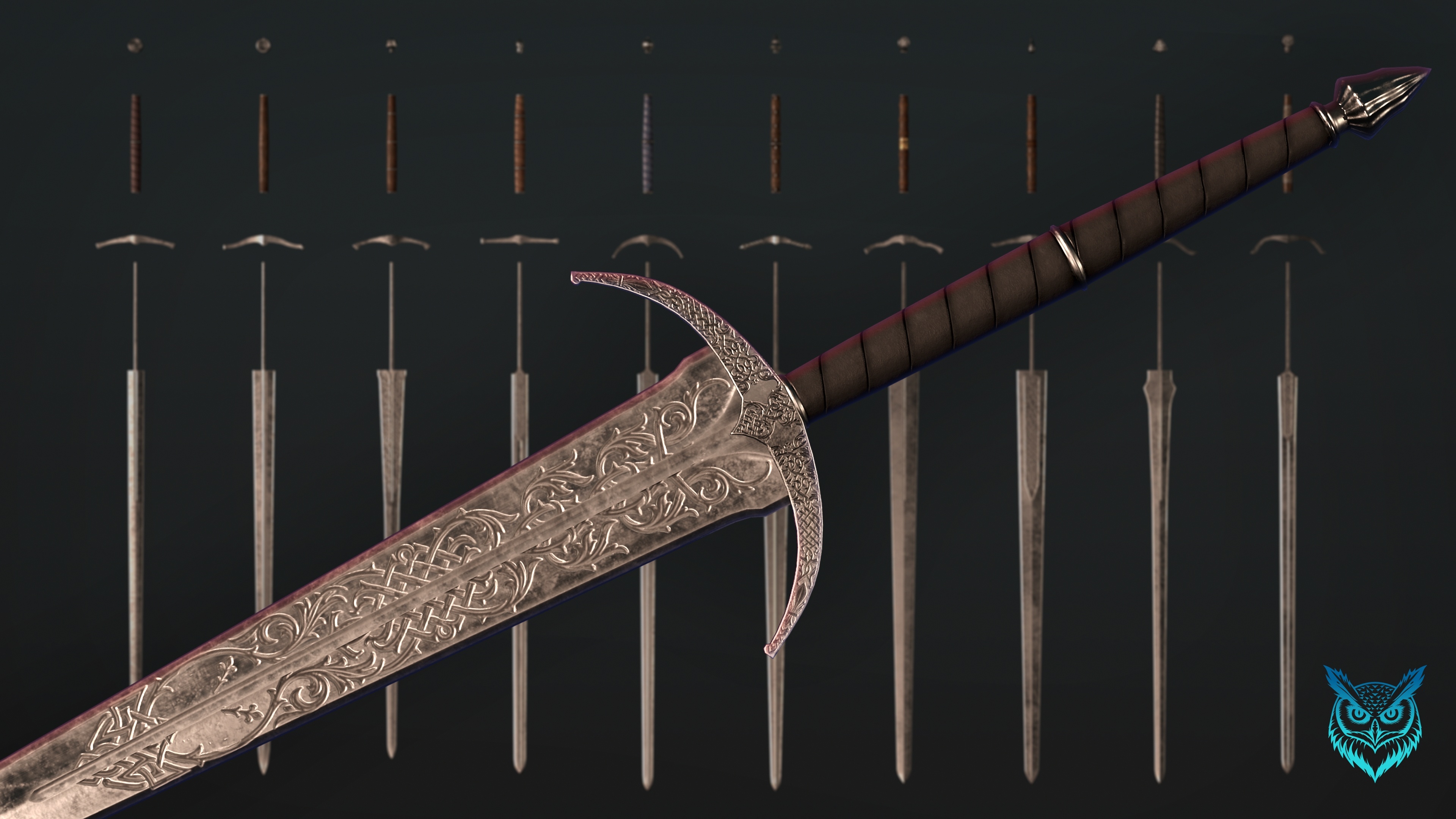 Medieval Longsword Pack | Modular System | Fab