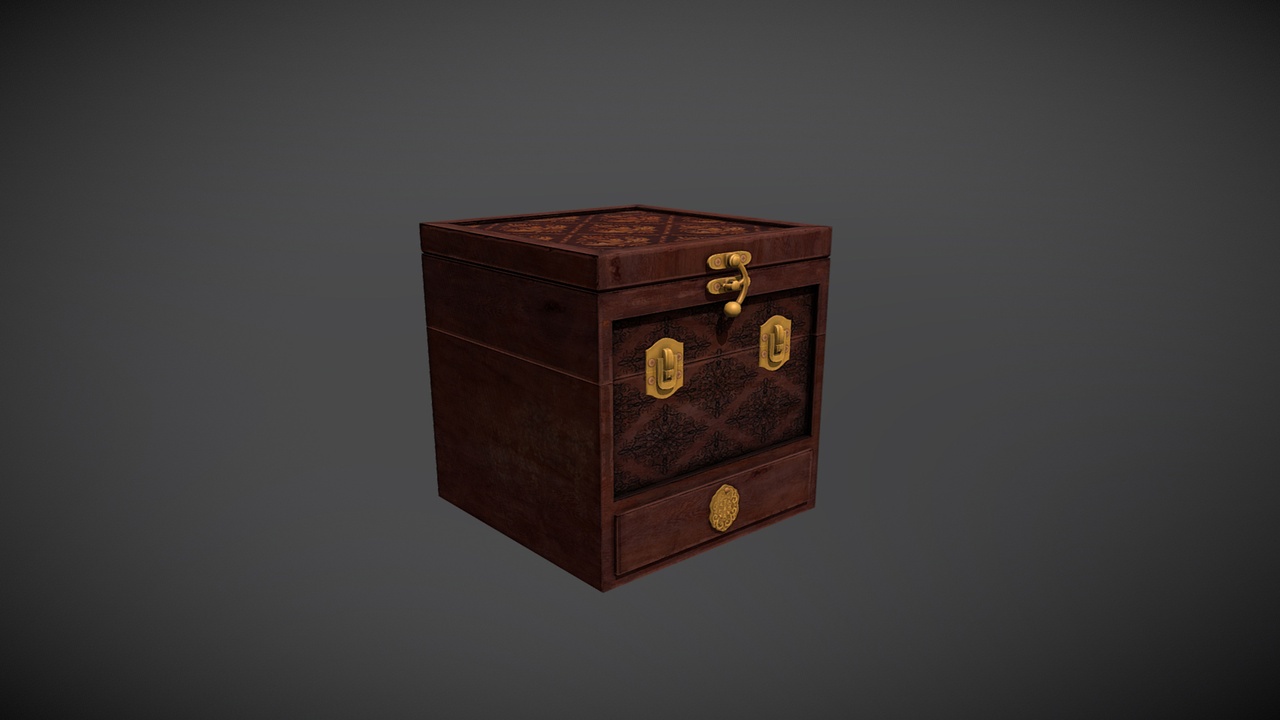 Media 1 for listing Antique Puzzle Box Low-poly 3D model