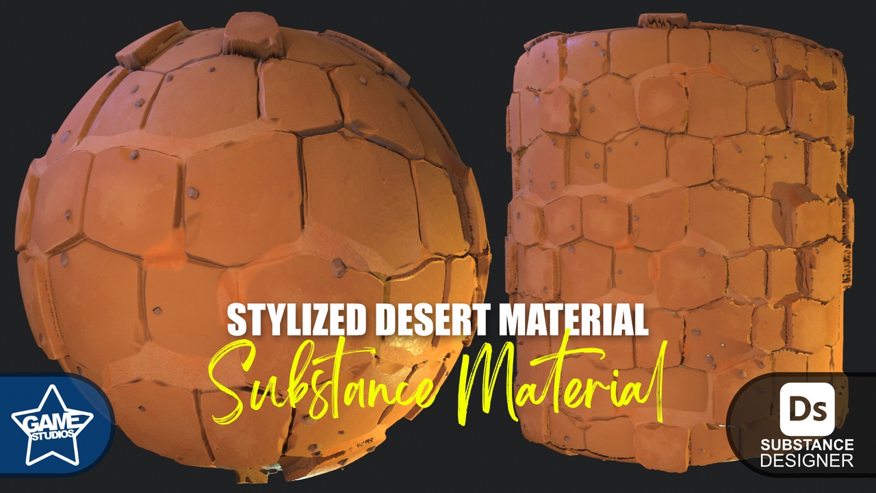 Media 1 for listing Stylized Desert Tiles Material 04