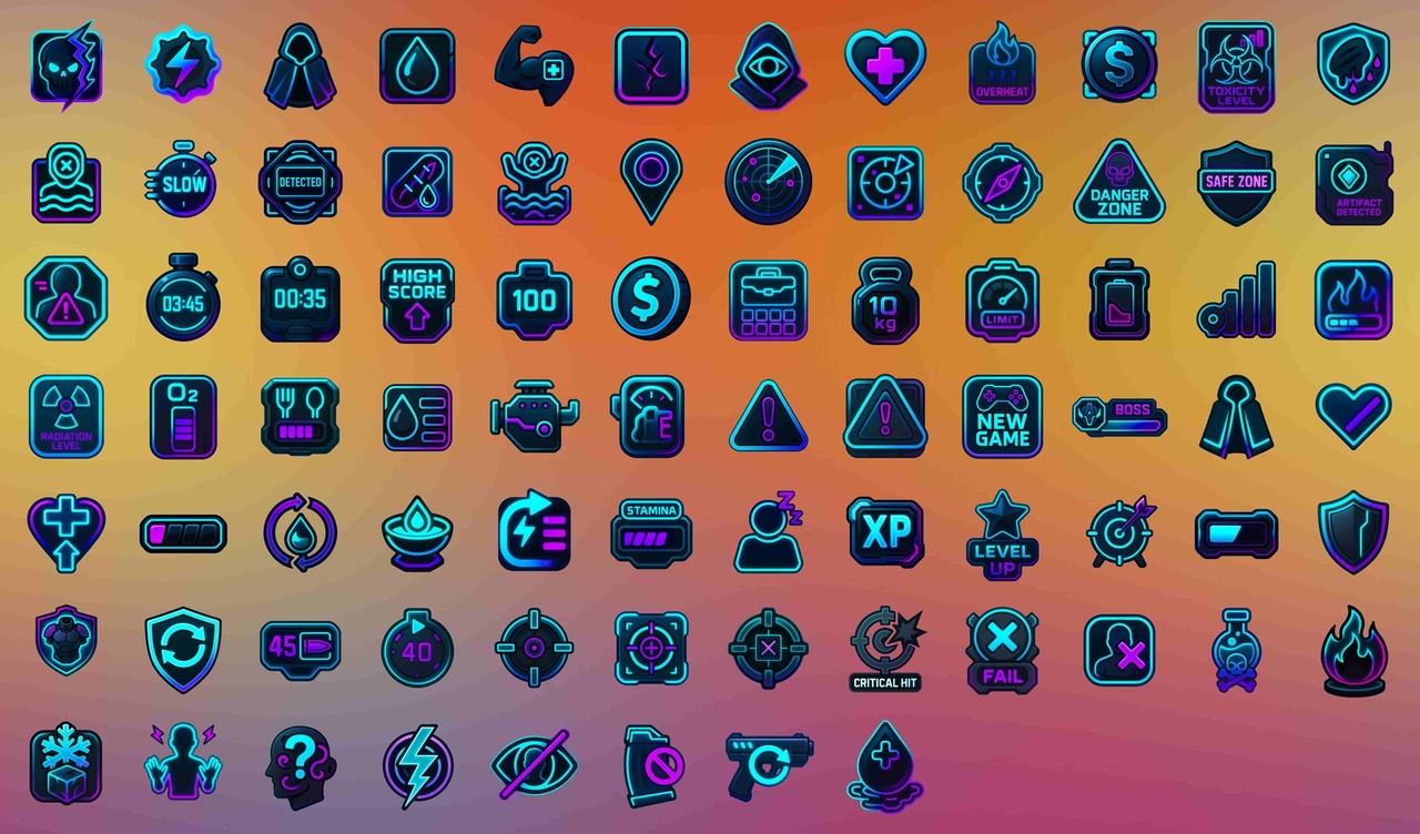 Media 1 for listing Cyberpunk Neon UI — Premium HUD SYSTEM [Vol. 2]