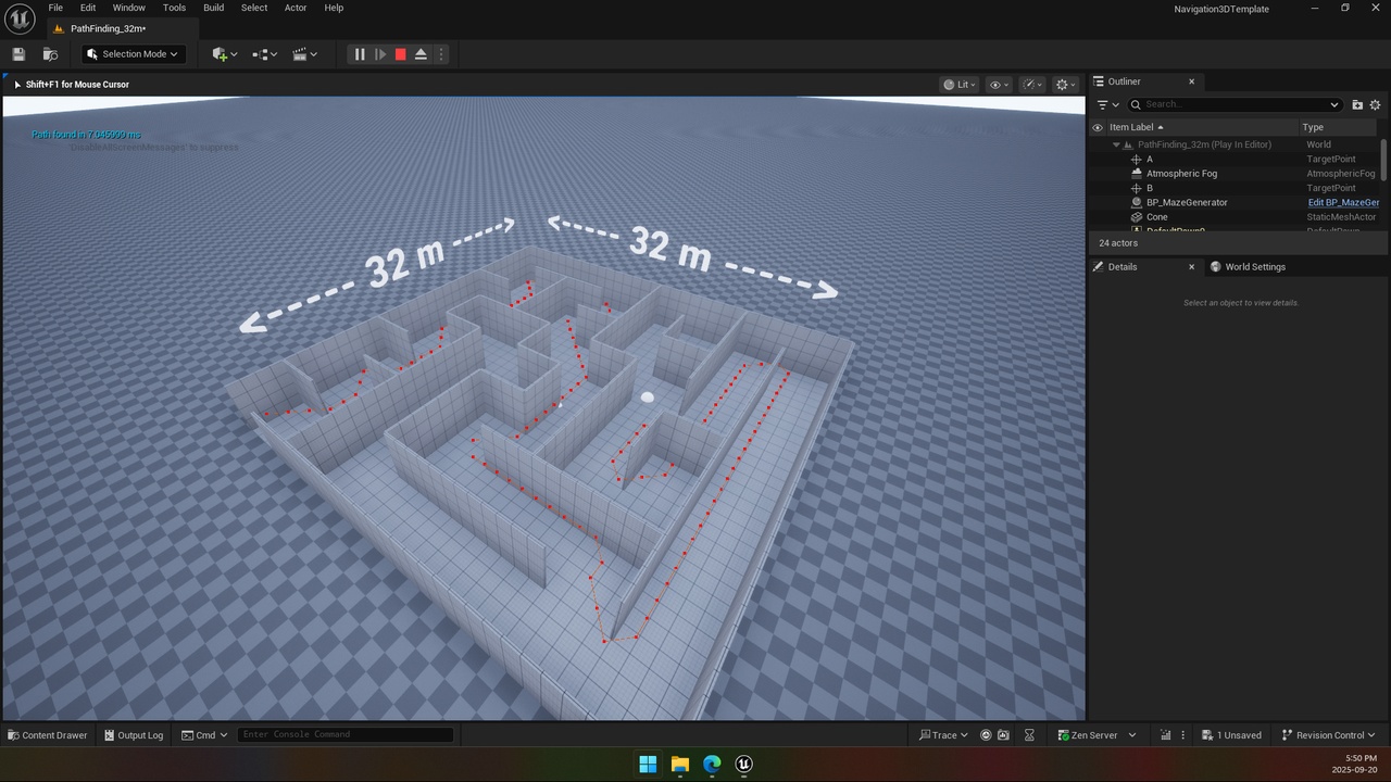 Media 1 for listing 3D Path Finding - True 3D Pathfinding for Unreal Engine