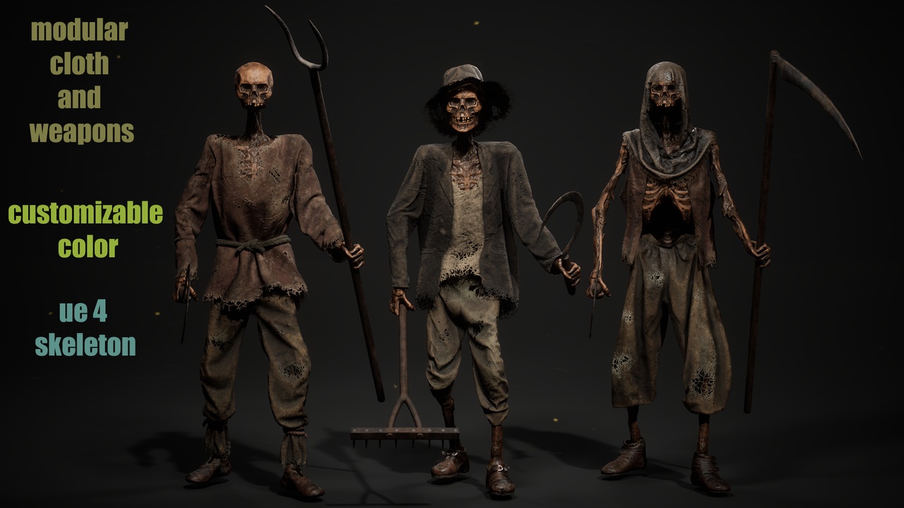 Media 1 for listing Medieval Persant Skeleton Modular