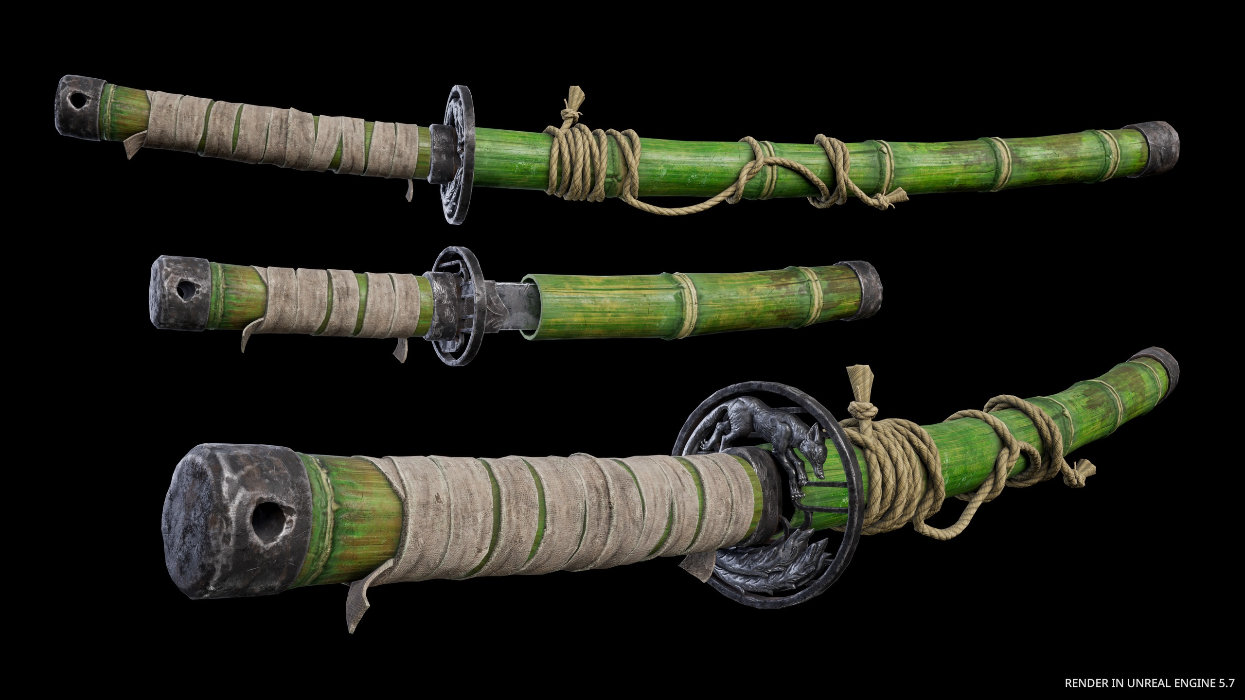 商品 Katana Samurai Modular Pack Bamboo Kitsune 的媒体 1
