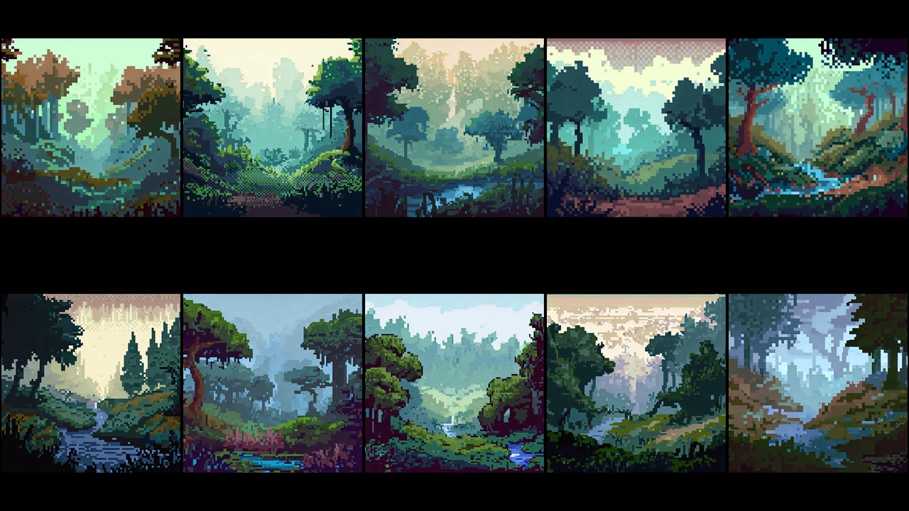 Medios 1 para el artículo Pixel Art Backgrounds: Forest 1