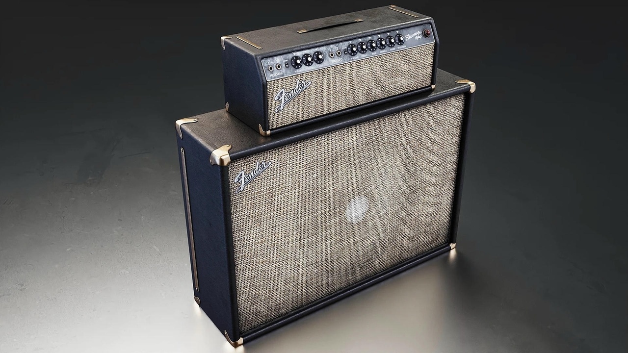 Vintage Guitar Amplifier Stack 3D Model | Fab