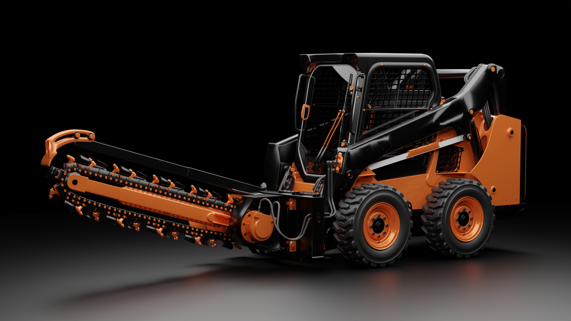 Arbab Loader Compact Wheel Loader with Trencher | Fab