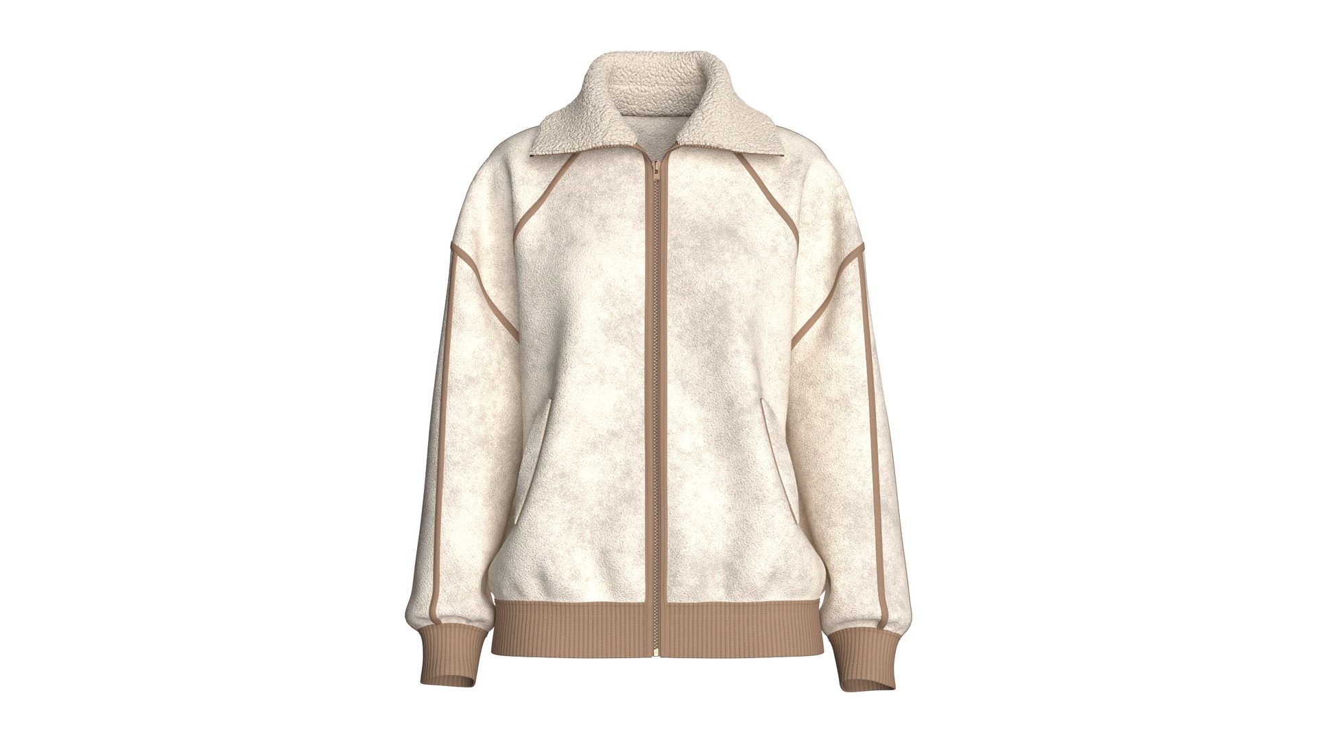 Media 1 for listing Girls Drop Shoulder Full-Zip Sherpa Jacket | High Poly