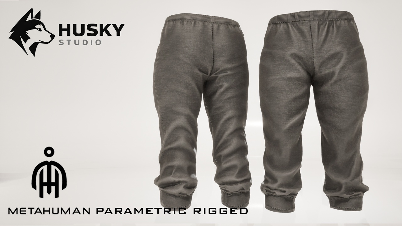 Media 1 for listing Breeches - 19 - Parametric - All MetaHumans - Outfit - UE5 Skeleton Rigged