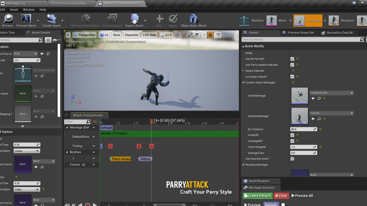 Media 1 for listing Parry Attack System
