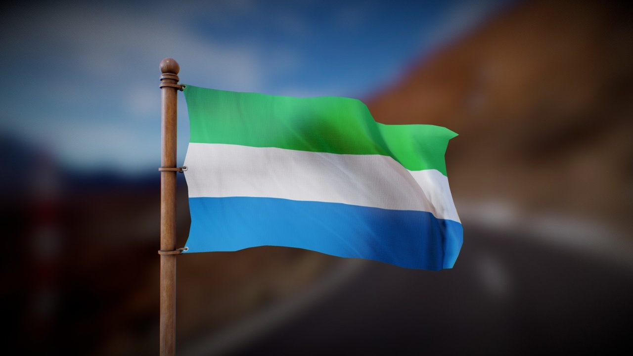 Media 1 for listing Flag of Sierra Leone - Wind Animated loop
