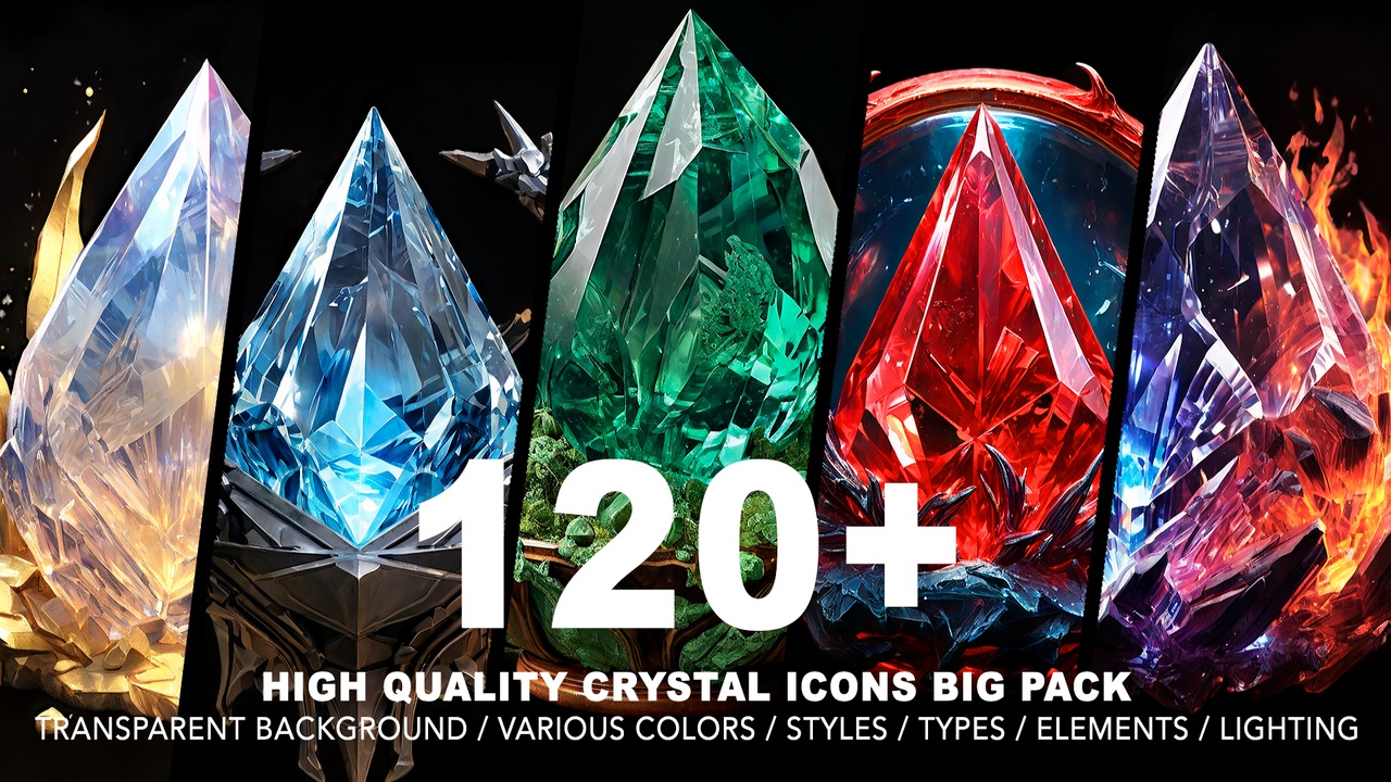 Media 1 for listing 120+ CRYSTAL GEMS