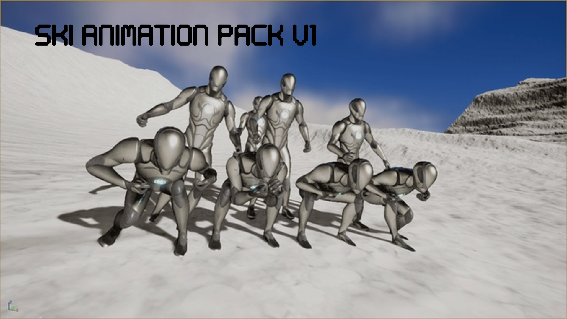 Snowboard Keyframes Animation Ski Simple and Animation Pack v1 | Fab