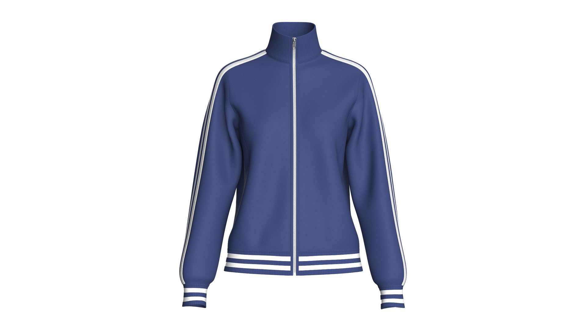 Media 1 for listing Girls Zip - Up High Neck Striped Jacket | High Poly
