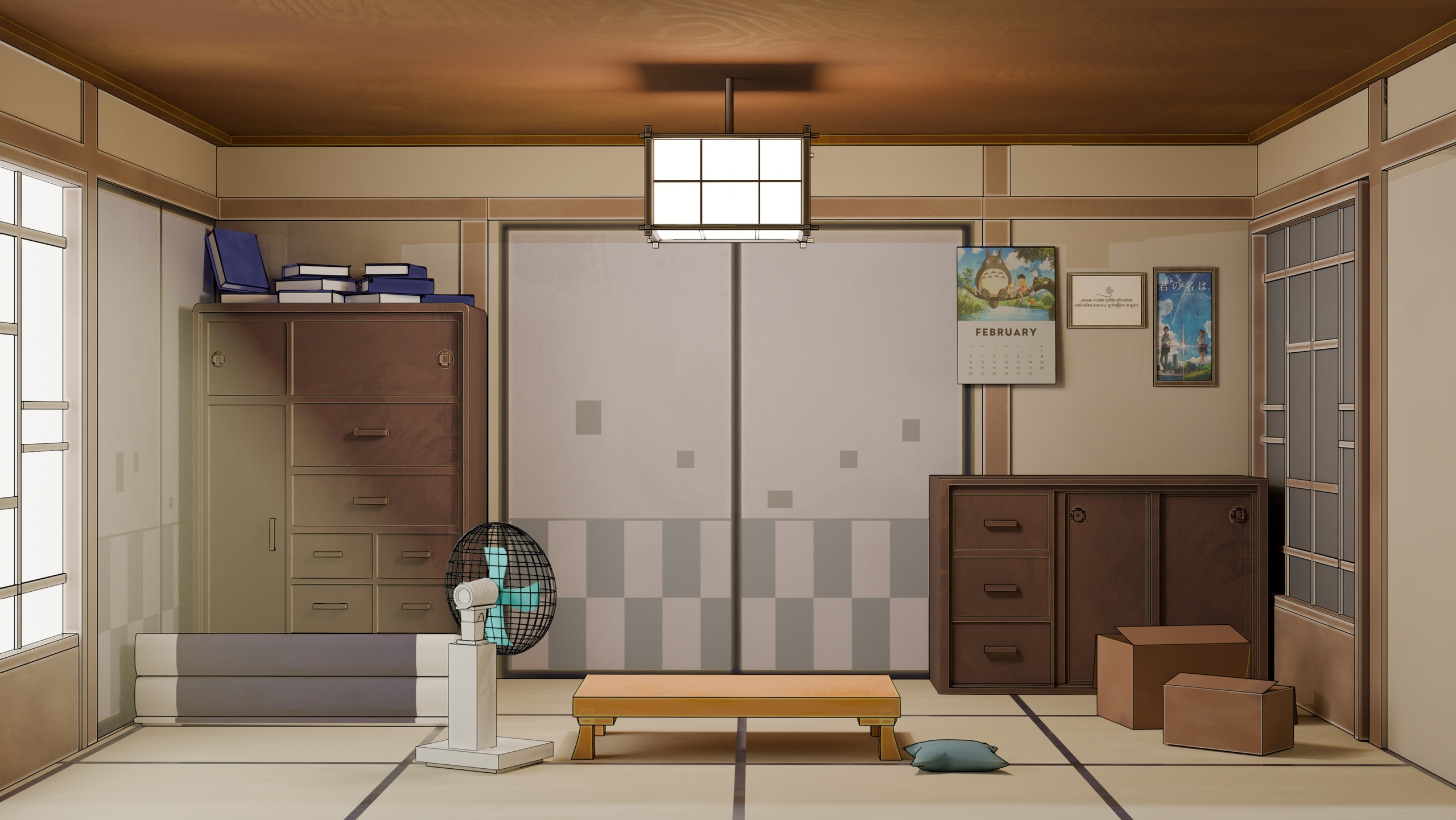 Media 1 for listing Stylized Anime Interior Environment + 9 textures