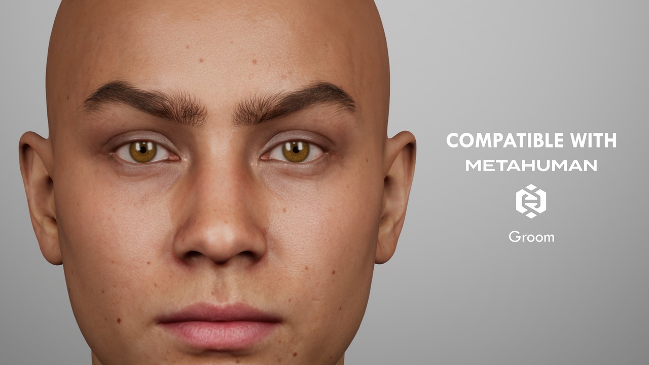 Media 1 for listing Angry Villain Male Eyebrows Groom for MetaHuman