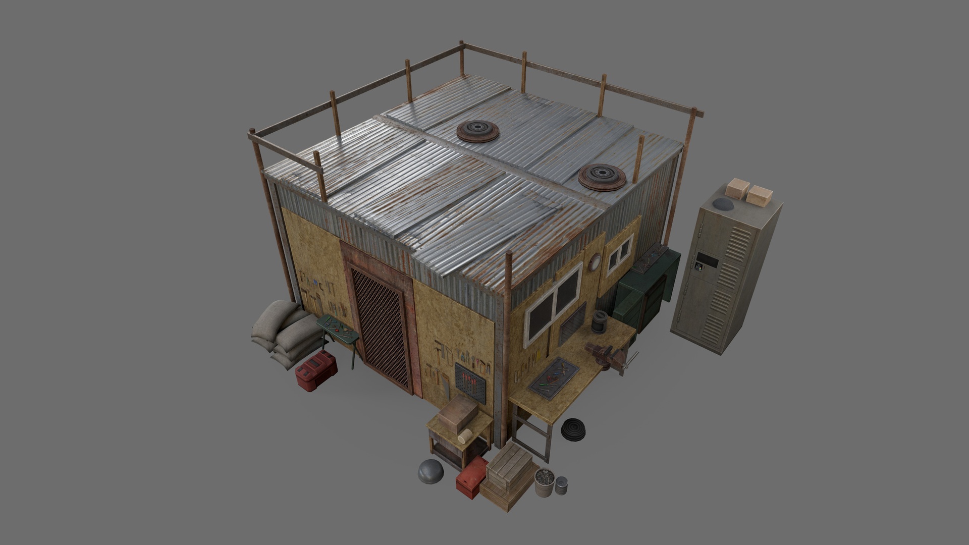 Media 1 for listing Post-Apocalyptic Workshop Building