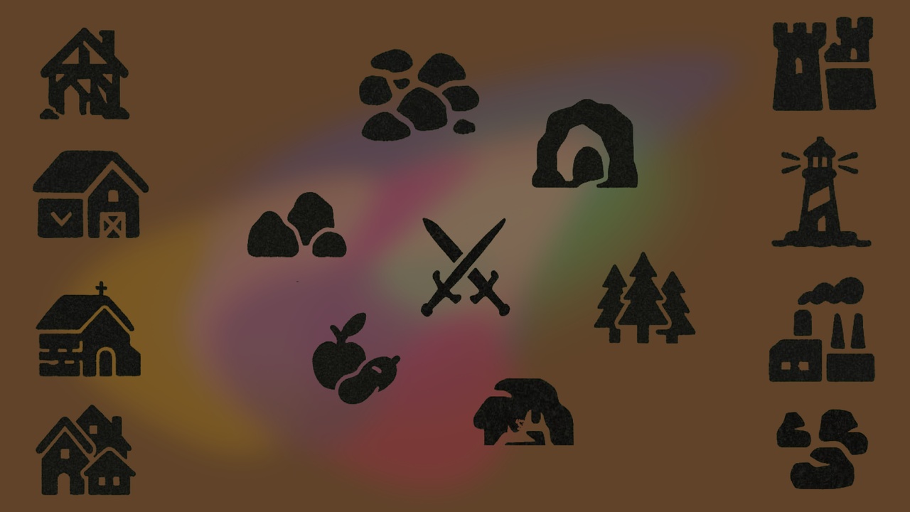 Multimedia 1 para anuncio 2d Medieval Map Icons