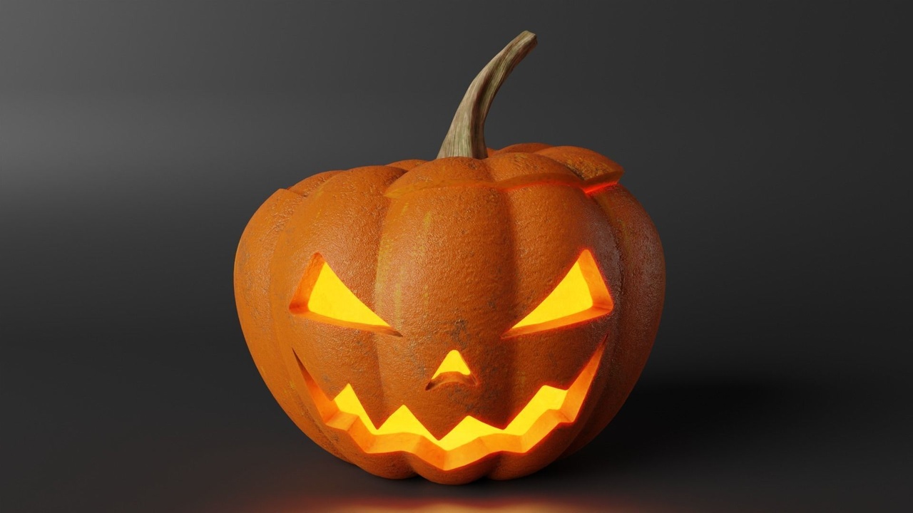 Media 1 for listing Angry Halloween Pumpkin Jack-o'-Lantern (4K PBR Model)
