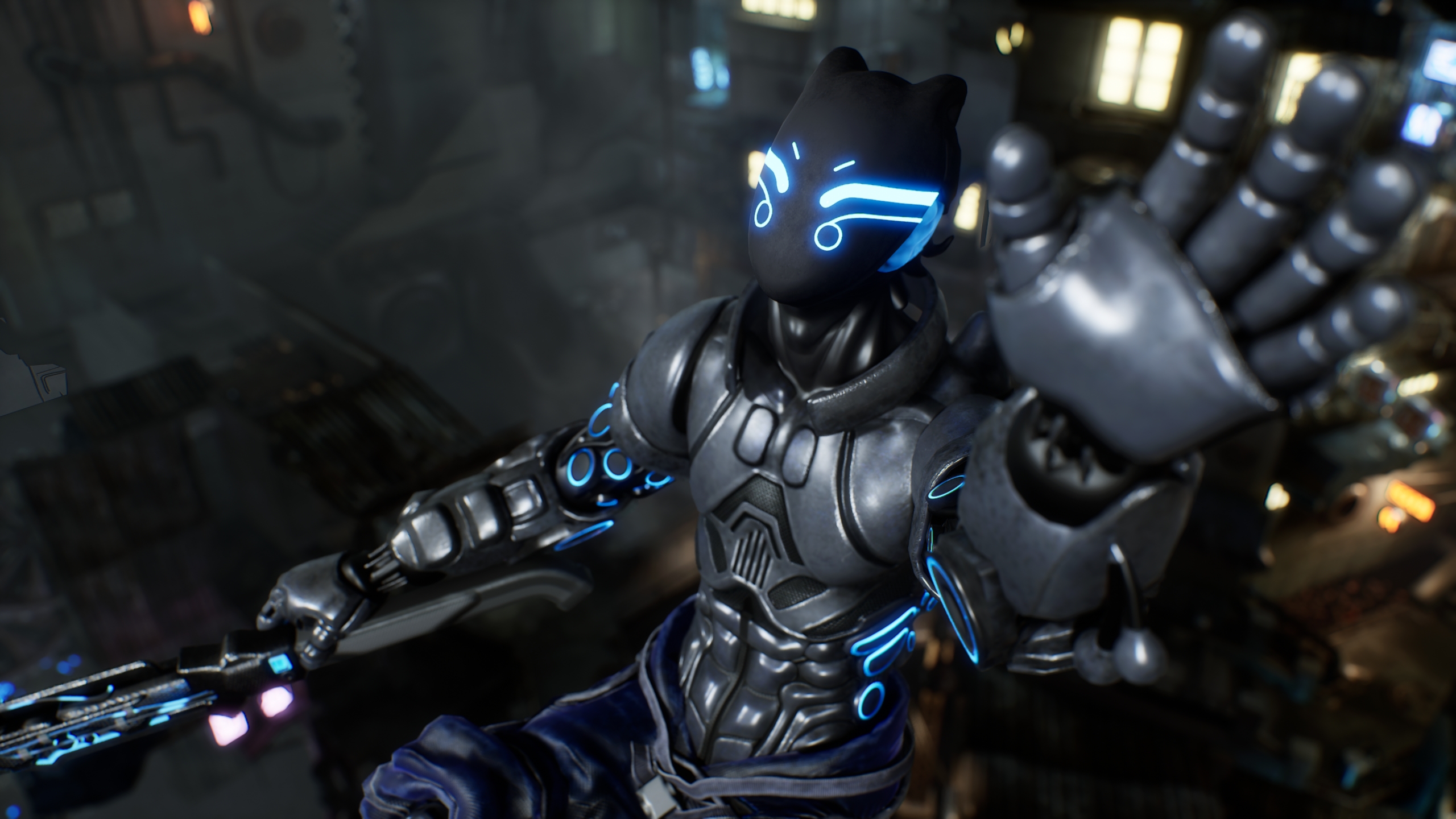 cyborg blue circles | Fab
