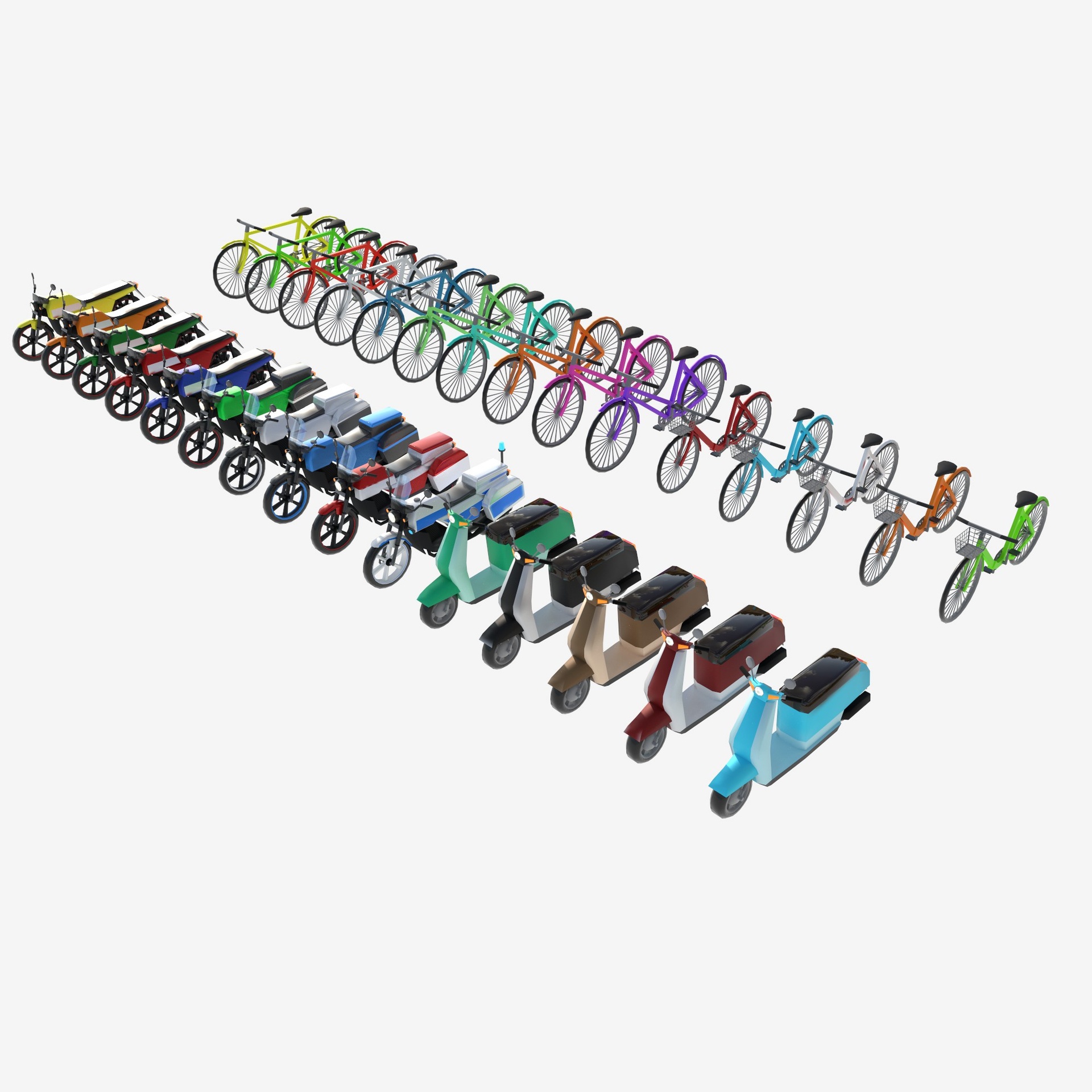 Media 1 for listing set of motorcycles and bicycles