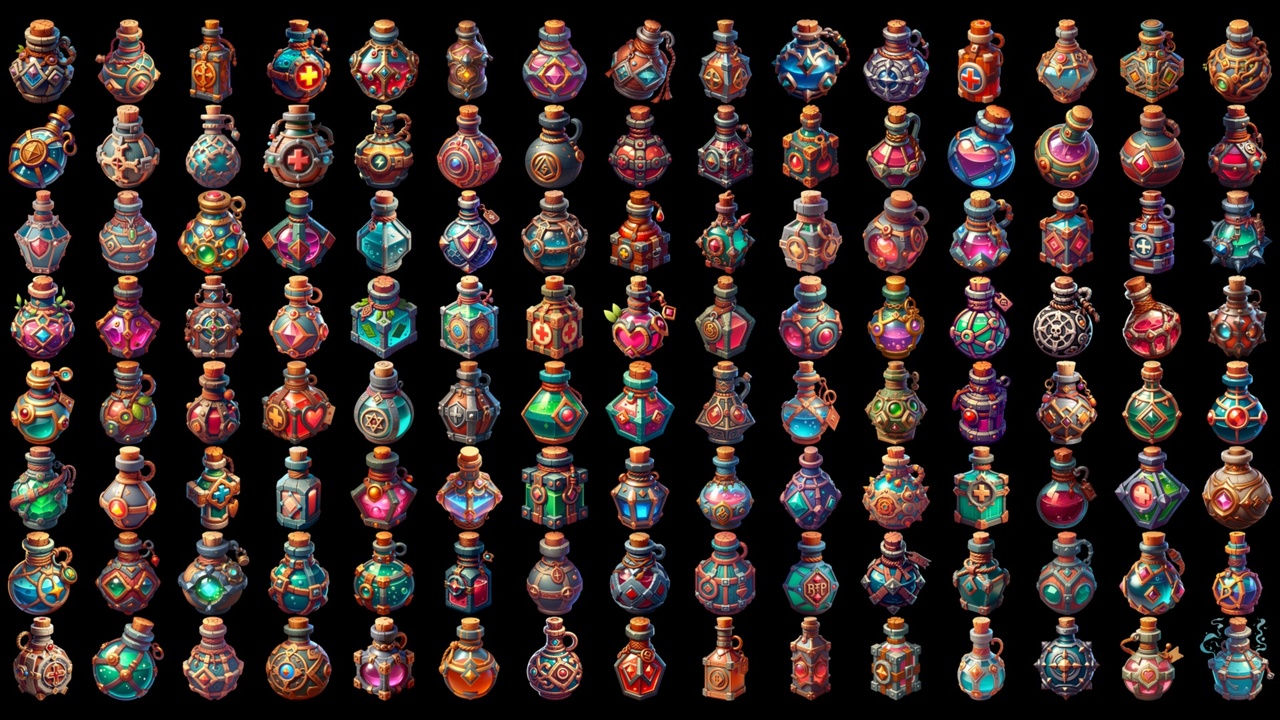 Media 1 for listing Stylized Potions 400+ Sprites